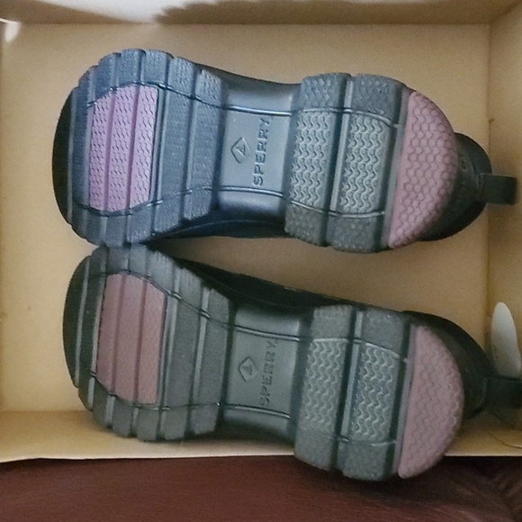 Sperry boots women's size 7 black duck flat zip zippered water resistant - Picture 5 of 12